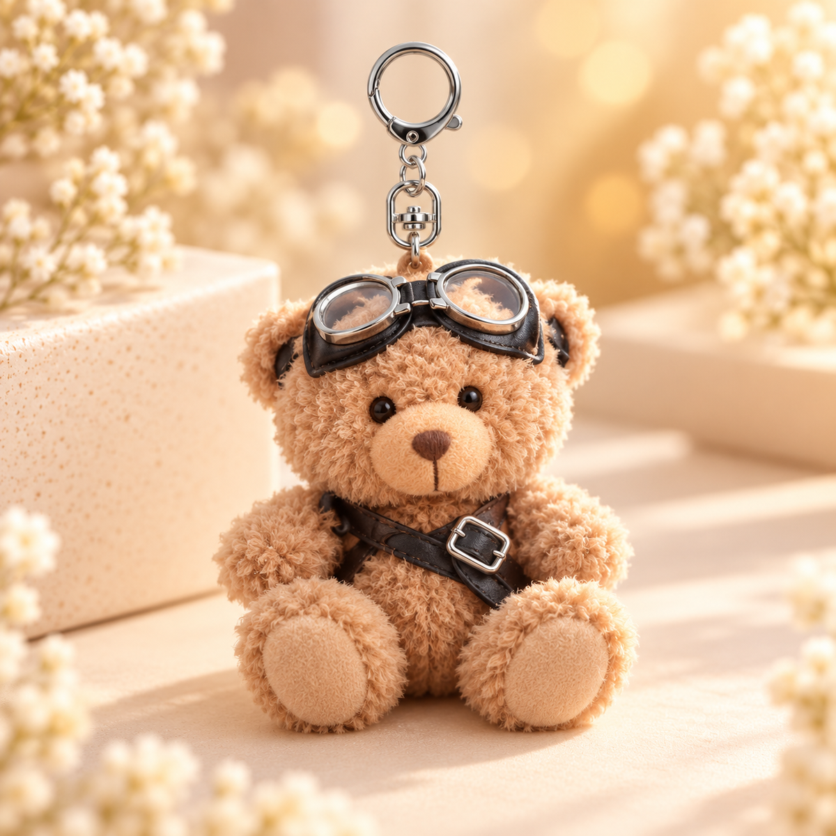 Plush Teddy Backpack Charm 🧸