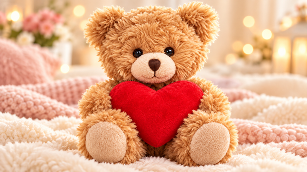 Heart Hug Plush Teddy ❤️